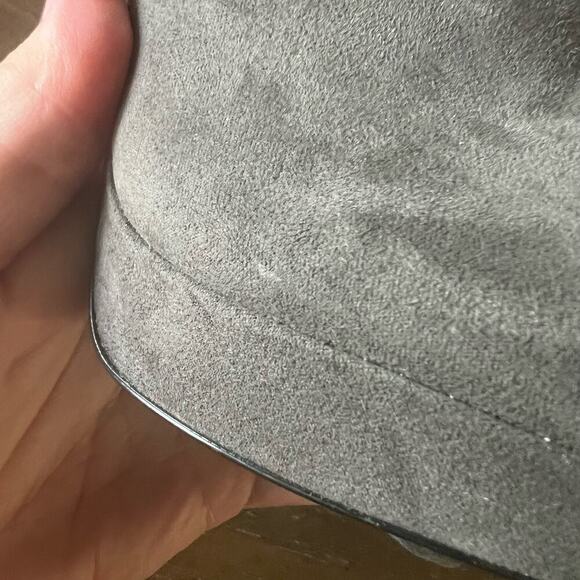 Audrey Brooke Woman’s Gray Suede Ankle Bootie Hi Heel Pumps- Size 9 - Picture 11 of 12